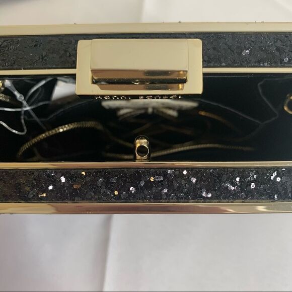 Henri Bendel Party Box Glitter Clutch - Black - Picture 3 of 10